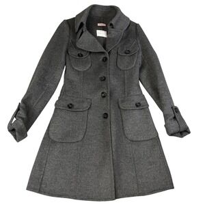 Max & Co Wool Cashmere Gray Tailored Button Front Coat S Max Mara Sister Brand